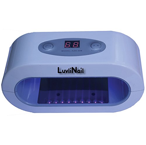 LuvliNail - 9W LED Super Fast Curing Nail Lamp - (Salon White)
