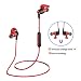 Produktbild Kopfhörer Bluetooth Kabellos Sport Magnetisch, drahtlose Ohrhörer Stereo Kopfhörer Wasserdicht 30 Minuten Fast Charge 10 Stunden Laufzeit für Laufen und Yoga (rot)