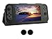 Produktbild Chickwin Nintendo Switch Joy-Con Controlle Ultra Thin Leder Anti-Rutsch-Flip Case Cover Skins Schutzhülle + 2 Thumb Griffe (Schwarz)