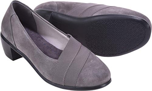 Cosyfeet Zara Shoes - Extra Roomy (Eeeee+ Width Fitting) - Mid Grey Suede - 5