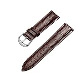 omyzam Herren Frau Leder Ersatz Uhr Armband mit Mode Sport und Freizeit Zubehör 21mm Braun