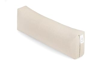 Spirit Love Meditationskissen, Meditationsmatte und Yoga Bolster Yin Yoga | Yogakissen Rund | Bezüge aus natürlichem Leinen | Yoga Kissen Lang | Zabuton | Bio-Buchweizenschalen | 100% Natürlich