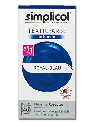 Simplicol 1809 Textilfarbe Intensiv All-in-1 flüssig, Royal-Blau (J4/1)
