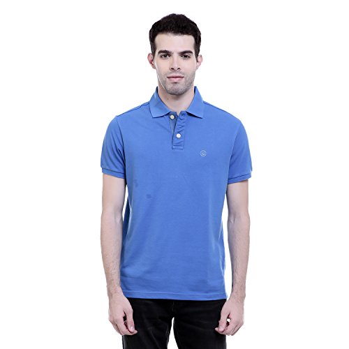 CHKOKKO Two button Half sleeves tshirtz Black,White,Dark Green, Dark Grey,Dark Blue Solid Plain Collar Cotton T shirt Regular Fit polo t tshirt for men