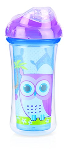 Nuby clik-it Ultra Isolierbecher aus Polypropylen mit weichem Trinkschnabel Tropfschutz 270 ml 18 + Monate – Farbe Zufällig - 2