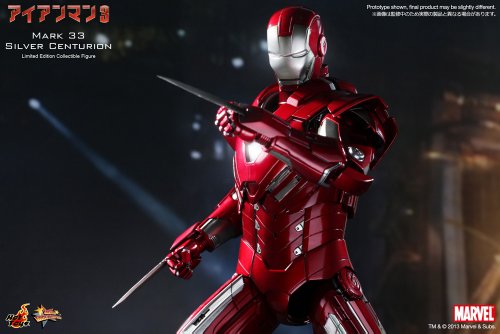 Hot Toys 1:6 Scale Iron Man MK33 Centurion Figure (Silver)