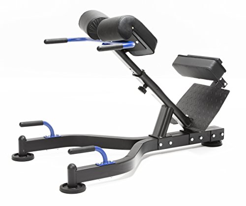 MAXXUS Hyperextension Pro, kombinierter Bauch- und Rückentrainer. Integrierte Liegestütz- Griffe. Extrem robuste Konstuktion. Extra dicke Polsterungen, auf Körpergröße anpassbar. Rückenstrecker, Torso Trainer - 4