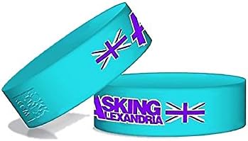 Asking Alexandria Blokes Light Blue Official Silicone Wristband