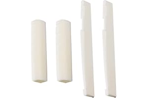 VOLLGUFEN 4 Pezzi Selletta Bone Guitar Bridge Fatto Sellette Ricambio Sella in Osso per Chitarra Adatti per Chitarre Acustiche e Classiche a 6 Corde