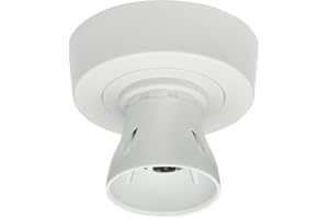 Knightsbridge SN8230T2 HO BC Batten Holder with Ceiling Rose Base ,White,3-Plate