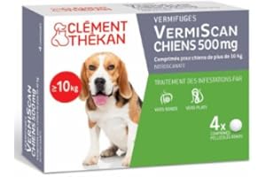 Frontcontrol Vermifuge Clément Thekan contre les vers plats et ronds pour chiens de 10 kg et
