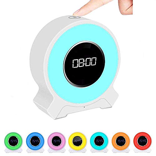 Preisvergleich Produktbild Lichtwecker-Wecklicht Bluetooth-Lautsprecher Nachtlicht Mit FM-Radio Digitaluhr Drahtlose Tragbare Lautsprecher Dimmbare Touch Tischlampe