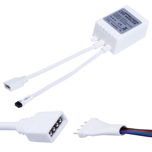 LED Strip Licht Streifen 5m Band Leiste mit 300 LEDs (SMD 3528) inkl. Netzteil & Fernbedienung - 3