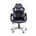 Produktbild GLxlsbz Racing Bürostuhl Gaming Stuhl Chefsessel Computertischstuhl Schreibtischstuhl,Schwarz Mesh Schwarz PU Leder Ergonomischer Hochleistungs-Schreibtischstuhl