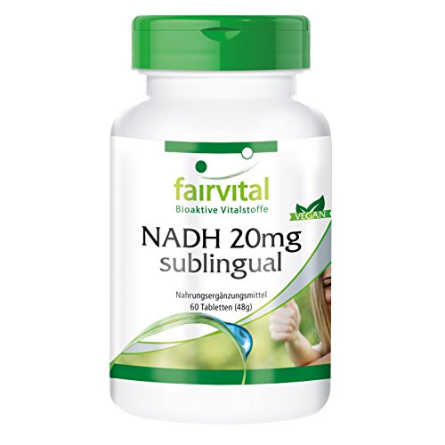 NADH 20mg sublingual - VEGANO - 60 comprimidos - estabilizado NADH - ¡Calidad Alemana garantizada!