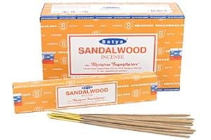 3 X SANDALWOOD Satya Nag Champa Incense Sticks Packs 15g with JRose Magnetic Bookmark By Sterling Effectz