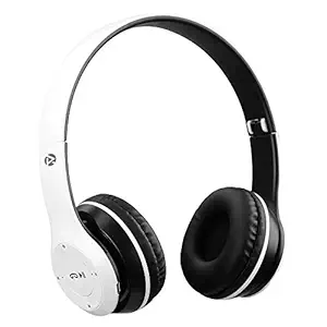 Raptech P47 Wireless Bluetooth Over the Ear Headphone with Mic (White)