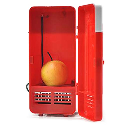 Preisvergleich Produktbild Mini USB Kühlschrank Kühler Getränke Getränkedosen Kühler / Wärmer Kühlschrank Laptop PC Büro Auto Kühlschrank Tragbare Getränke Getränkedosen Kühler Wärmer Elektrische Haushaltsgeräte ( Farbe : Red )