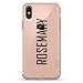 Produktbild Luxendary Air Series Schutzhülle für iPhone XS/X (5,8 Zoll / 14,7 cm), Silikon, 3D-Druck-Design, Luftpolster-Kissen-Stoßdämpfer, Name: ROSMARIN, MODERNER SCHRIFTSTIL, farblos
