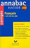 Annabac, corrigés 2000 - français STT