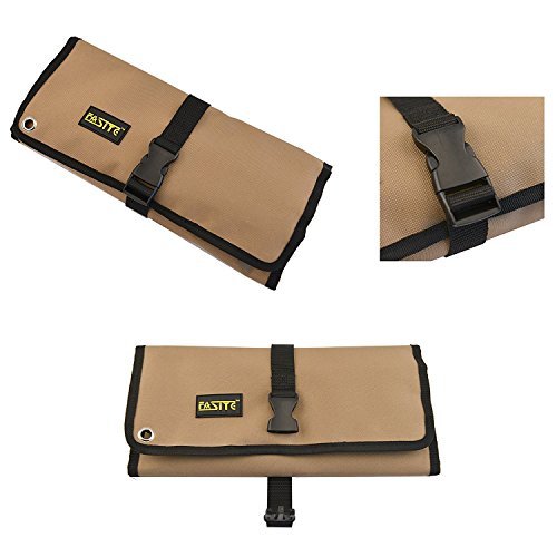 FASITE Rolltasche mit 10 Fächern Taschen Werkzeugtasche Werkzeugrolltasche Werkzeugrolle unbestückt für Wartungstechniker Tragetaschen - 8