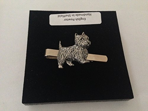Preisvergleich Produktbild D1 Westie English Pewter Emblem auf Einem Krawattenklammer (Slide) Handgefertigt in Sheffield Kommt mit prideindetails Geschenkbox