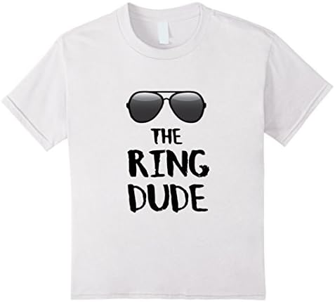 Kids Ring Dude Kids T-Shirt   Bearer Sunglasses Cute Boys Wedding 6 White
