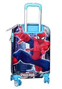 SWARN Spider Man Printed ABS Polycarbonate Trolley Suitcase Bag for Kid?s (Blue, 21 inch)