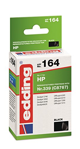 edding 18-164 Druckerpatrone EDD-164 Ersetzt: HP Nummer 339 (C8767), Einzelpatrone, schwarz
