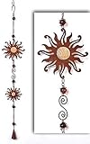 Girlande Sonne mit Glocke Metall/Acrylglas
