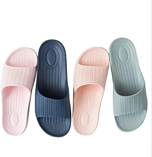 Bathroom Slippers Men's and women's Mule Soft Slip-on Flip Flops Non-slip Shower Spa Sandals Beach Slide Pool Home Shoes , blue ash , 250 fits 35-37