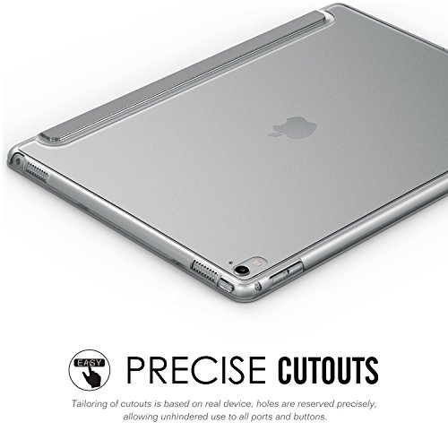 MoKo Hülle für iPad Pro 9.7 – PU Leder Tasche Schutzhülle Schale Smart Case mit Translucent Rücken Deckel, mit Auto Schlaf / Wach Funktion und Stanfunktion für Apple iPad Pro 9.7 Zoll Tablet, Grau - 2