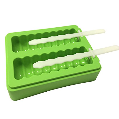 OUNONA Moldes para Helados Moldes Helados con Tapa Grado Alimenticio de Silicona Conjunto de 2