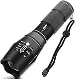 t6 led taschenlampe Die taktische Allround-Taschenlampe 2000 von HIILIGHT kann mit 3xAAA Batterien oder 1x18650 Akku betrieben werden (Adapter dabei) und Leuchtet 2-3h mit 3xAAA (nicht mitgeliefert)