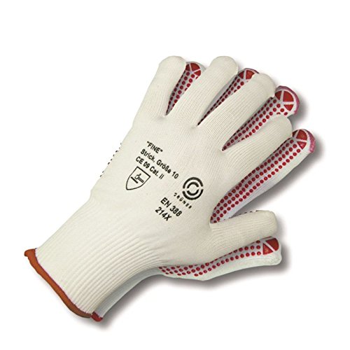 Arbeitshandschuhe "Fine" Strick mit PVC-Noppen, Größe 9
