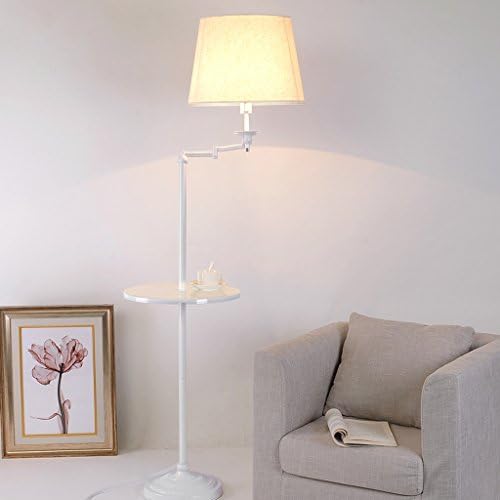 Edge to Floor lamp American Floor Lamps Living Room Lamps Bedroom Floor Table Lamps Coffee Table Set Tray Vertical Floor Lamps ( Color : White )
