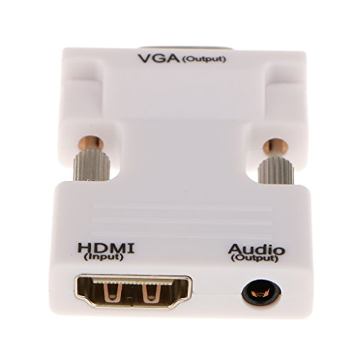 Generic HDMI Busche auf VGA Audio Kabel Konverter Adapter Support 1080P Output Ausgabe - Weiß