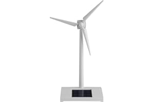 Tangxi Mini Solar Energy Wind Mill Toy, Desktop Wind Turbine Model Solar Powered Windmills, Home Decor Garden Desk Ornament Education Fan (Best gift for Children/Friends),14 * 9 * 26cm