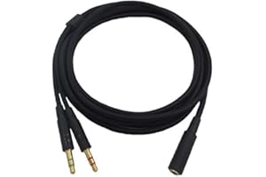 Jerilla Kabel rozdzielający zestawy słuchawkowe 2 w 1 do HyperX Cloud Core/HyperX Cloud II/Cloud Mix/Cloud Flight/Alpha - podwójny męski kabel audio 3,5 mm adapter PC