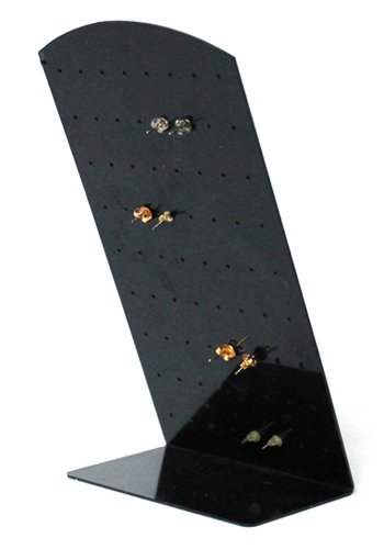 Ohrsteckerdisplay Ohrringhalter Ohrringständer für 72 Ohrringe (schwarz) - 3