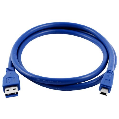 SODIAL(R) Blau Hohe Geschwindigkeit USB 3.0 Typ A Stecker auf Mini-B 10 Pin-Maennlicher Adapter-Kabel-Schnur