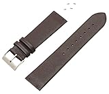 Armbanduhr aus echtem Leder von Skagen, Farbe Braun, Armband mit Schrauben, passend für unten aufgelistete ausgewählte Modelle