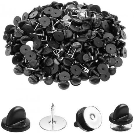 50 Pares Broche de Goma para Insignia, Pasadores de Goma para Solapa, Embrague de Mariposa con Pasador de Seguridad, para Broches, Solapas, Sombreros, Uniformes, Insignias, Alfileres de Corbata