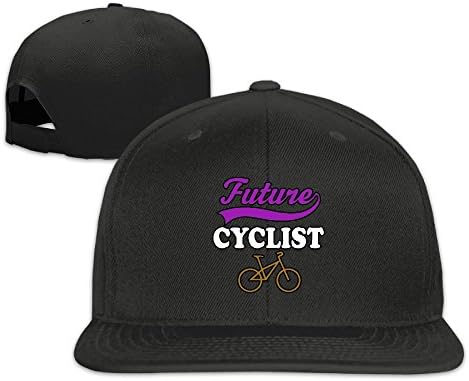 NCUJE Future Cyclist Fashion Unisex Adjustable Flat Along Caps Outdoor Sports Baseball Hats Black