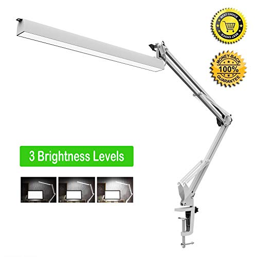 Lámpara de Escritorio USB Puerto 3 Niveles de Brillo Control Táctil 5700K Lámparas LED de Escritorio Plegable Iluminación Luz Lámpara de Mesa Oficina para Estudio Lectura