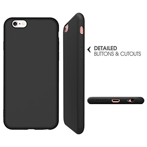 iPhone 6s Case,Splaks [Black] Shock-Absorb Case Cover with Camera Protection, Lightweight Soft Flexible TPU Rubber Anti-Scratch Protective Case For iPhone 6/6S