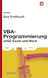 Vba Programmierung Unter Excel Und Word Das Profibuch Amazon De Martin Rene Bucher