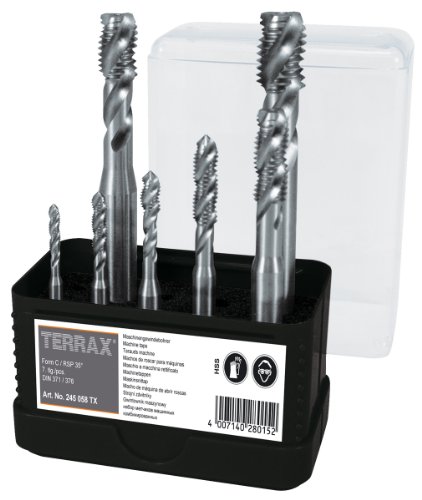 TERRAX by RUKO 7-teiliger Maschinengewindebohrer Satz, 245058 - 2