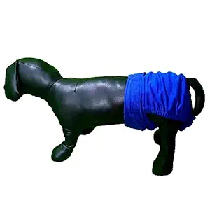 Kitty & The Woof Gang Orange and Blue Reversible, Washable, Reusable & Waterproof Dog Diaper/Heat Pants for Female Dogs | Male Dogs with Health Issues | Diaper Panties - Size - S