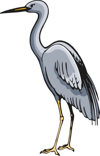 Fischreiher wunderschöner Aufkleber18 x 29 cm groß dekoriert Wand, Fenster, Spiegel, Auto, Laptop, Möbel……